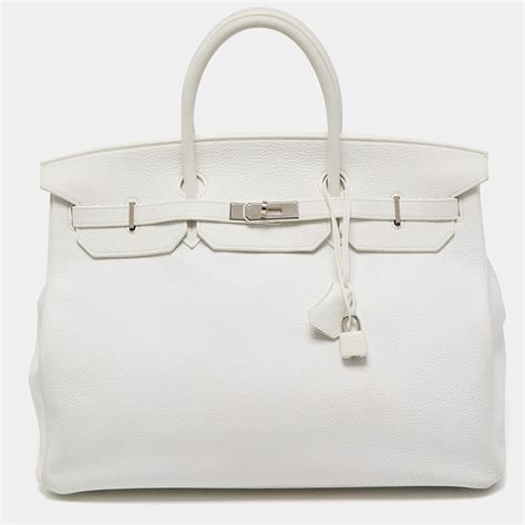 hermes blanc togo leather palladium finish birkin 40 bag|hermes birkin 35 gold.